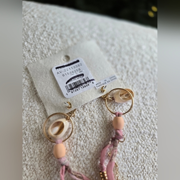 NWT- Free People, Bridge Dangle Earrings, Pink/Gold- NEW! - Picture 9 of 9